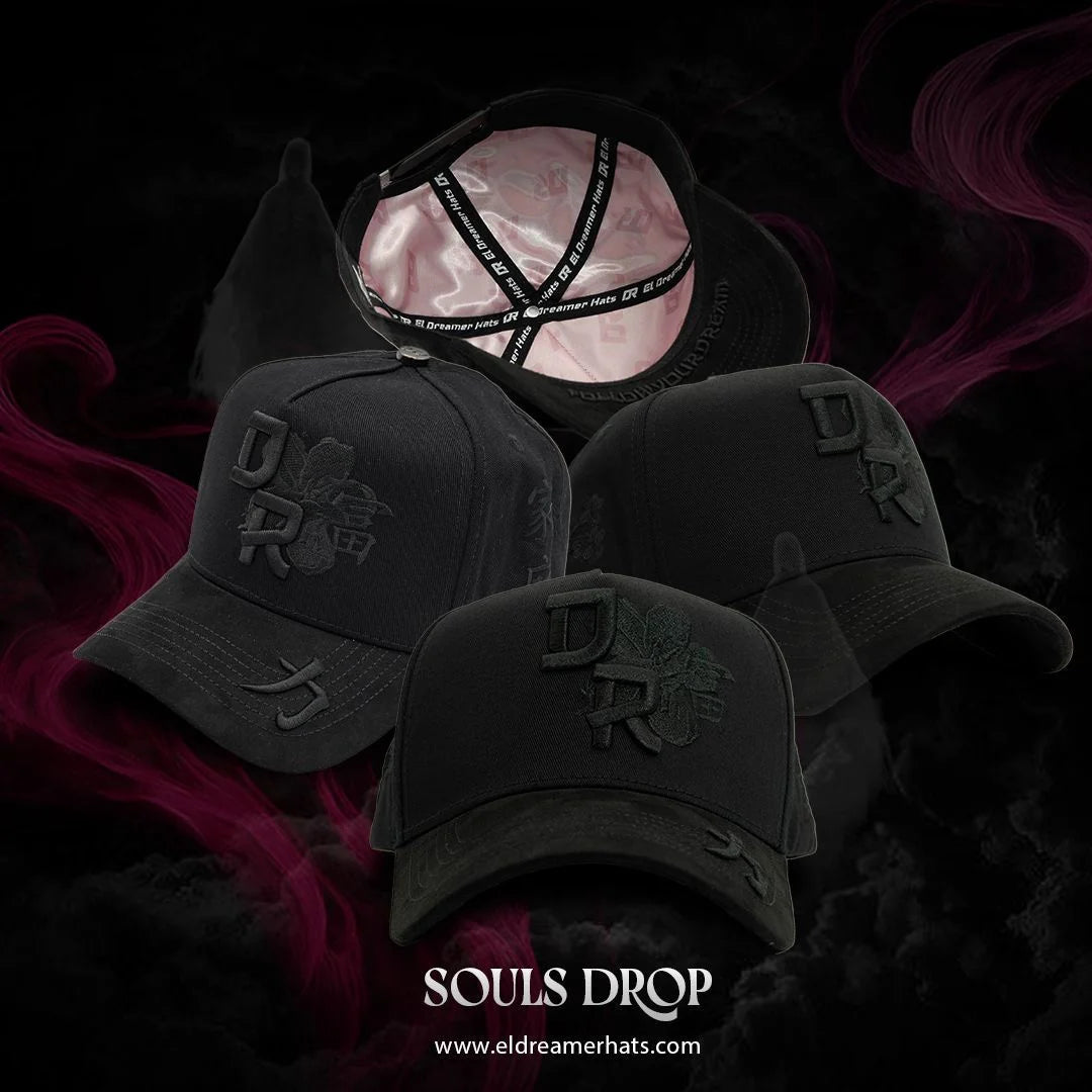 GORRA DREAMER HATS "KANJI" TOTAL BLACK